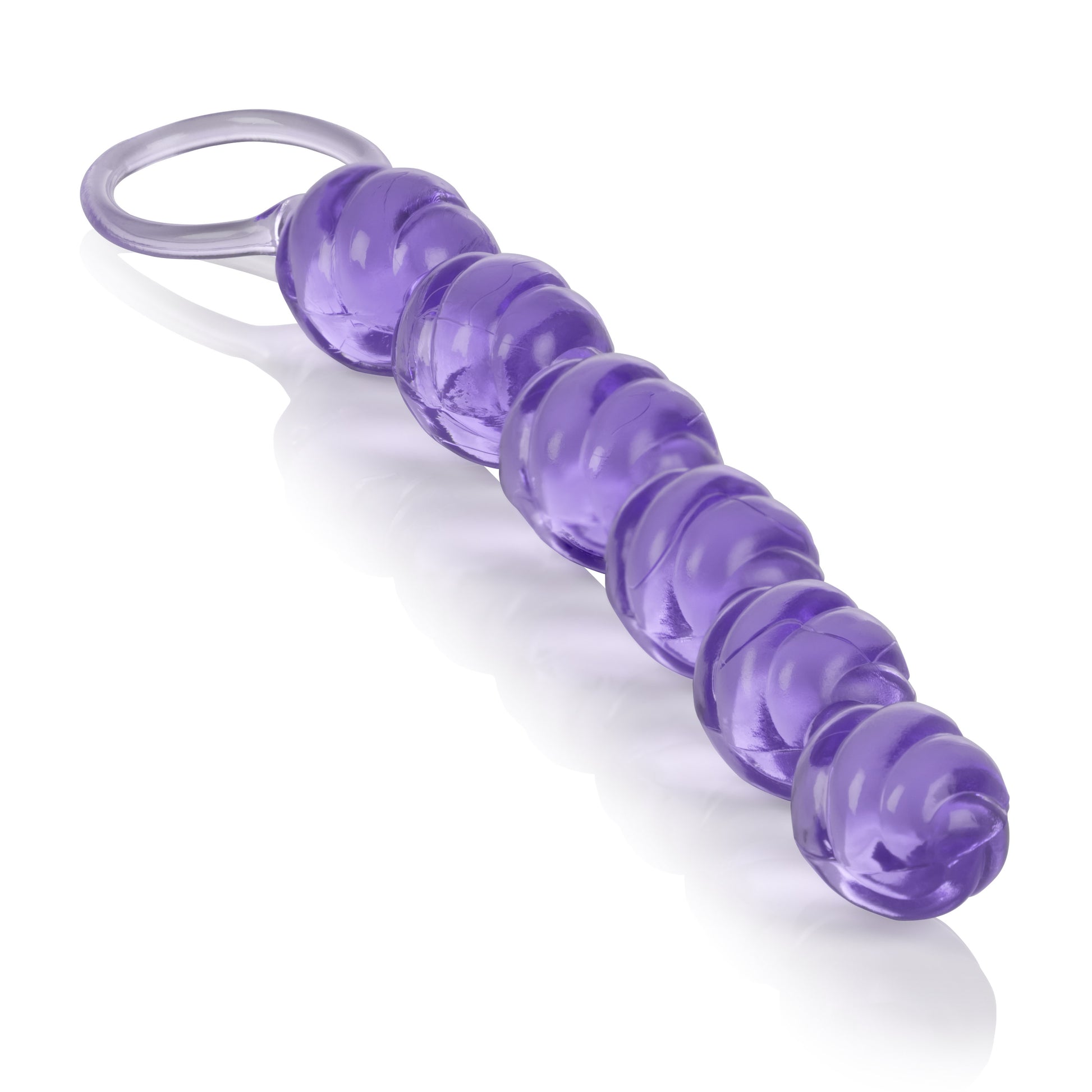 CalExotics Swirl Pleasure Beads - Purple - Graduated Crystalessence Beads