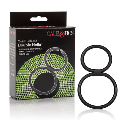 CalExotics Double Helix Trim-to-Fit Quick Release Double Erection Enhancer – Black