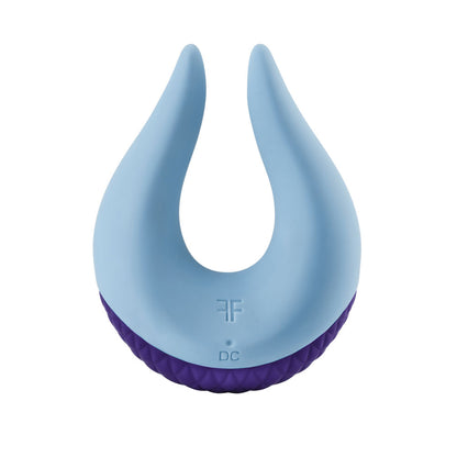 Femme Funn Volea Vibrating Massager with Fluttering Tip – Light Blue / Dark Purple