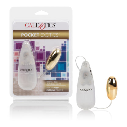 CalExotics Pocket Exotics Vibrating Gold Bullet – Multi-Speed, Gold