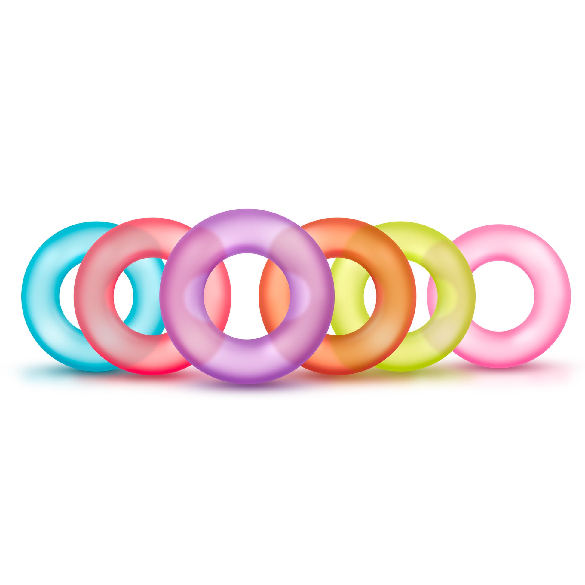 Blush King of the Ring Six Pack Cock Rings – Multi Color