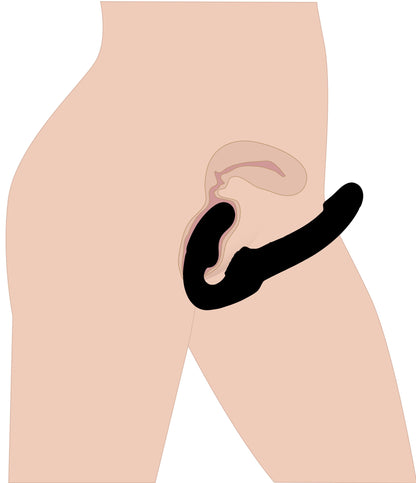 XR Brands Revolver Strapless G-Spot Dildo – Black