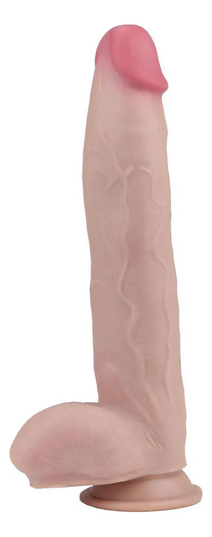 Real Skin 12 Dual Layer Dildo - Realistic Beige