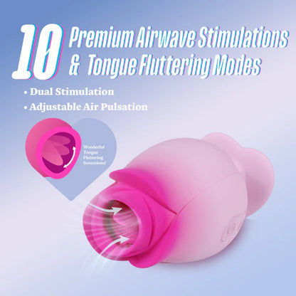 Blush Aria Tulip Trance Massager – Pink – 10 Sensual Sucking & Tongue-Fluttering Sensations