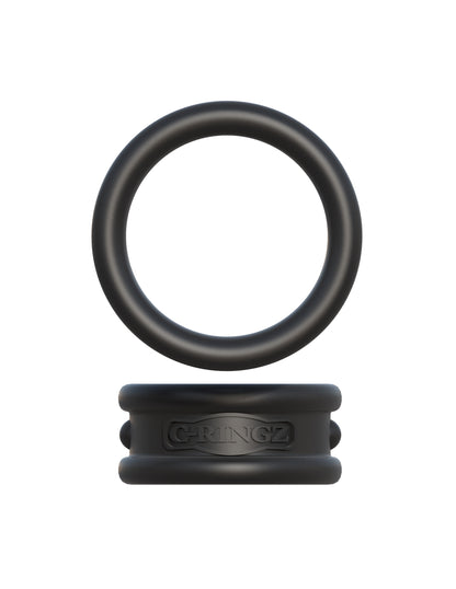 Fantasy C-Ringz Max Width Silicone Rings - Black - Performance Rings for Enhanced Erections