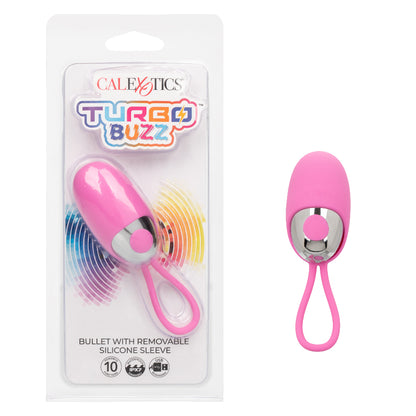 CalExotics Turbo Buzz Bullet Vibrator with Removable Silicone Sleeve – Pink