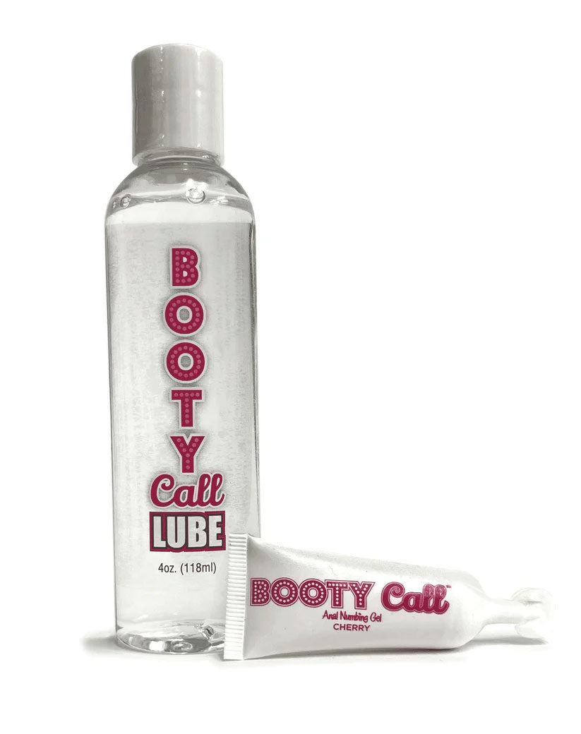 Little Genie Booty Call Lube Duo – Anal Lubricant and Numbing Gel – Cherry