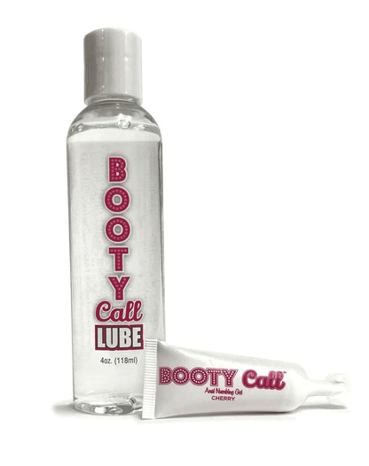 Little Genie Booty Call Lube Duo – Anal Lubricant and Numbing Gel – Cherry