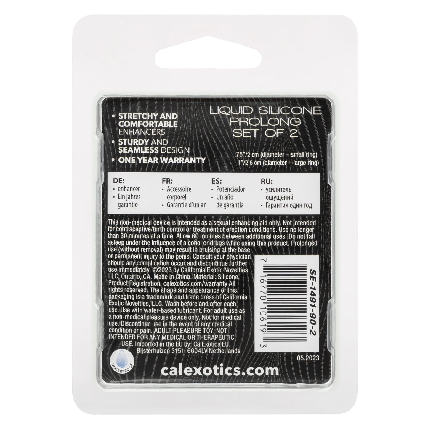 Alpha Liquid Silicone Prolong Set of 2 - Black/Gray Intimate Enhancers