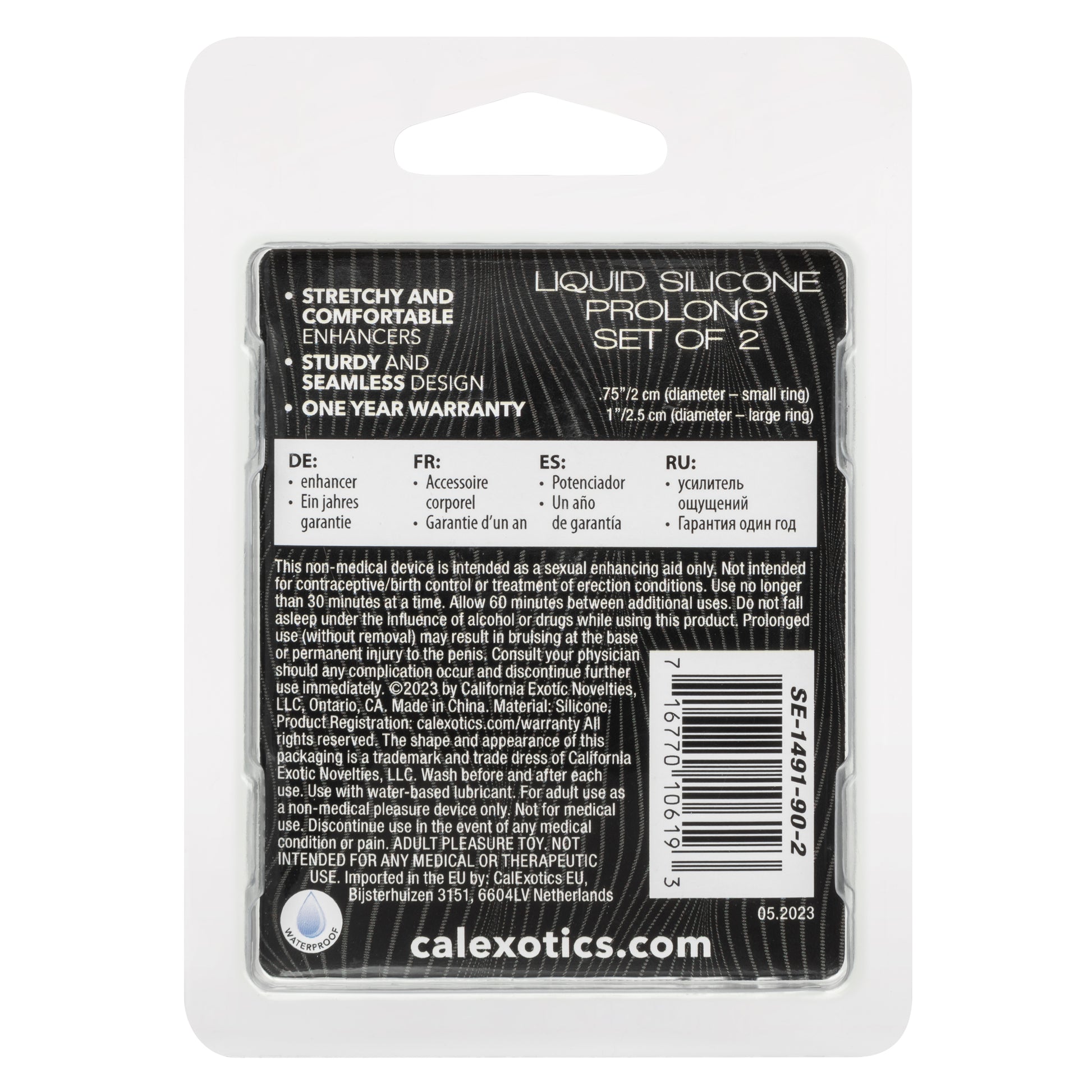 Alpha Liquid Silicone Prolong Set of 2 - Black/Gray Intimate Enhancers