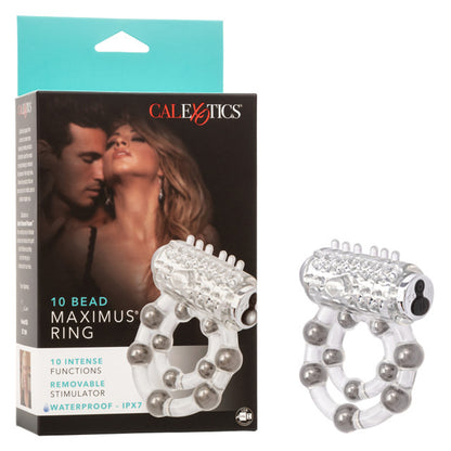 CalExotics Maximus Enhancement Ring with Stroker Beads – Clear