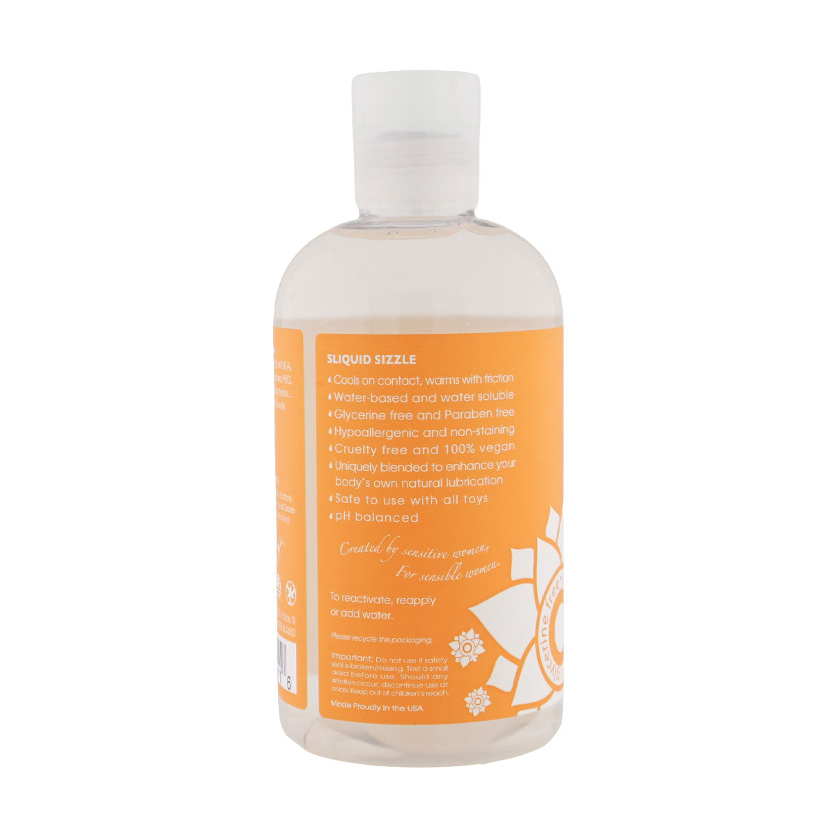 Sliquid Naturals Sizzle Personal Lubricant – Cooling and Warming – 8.5 Fl. Oz.