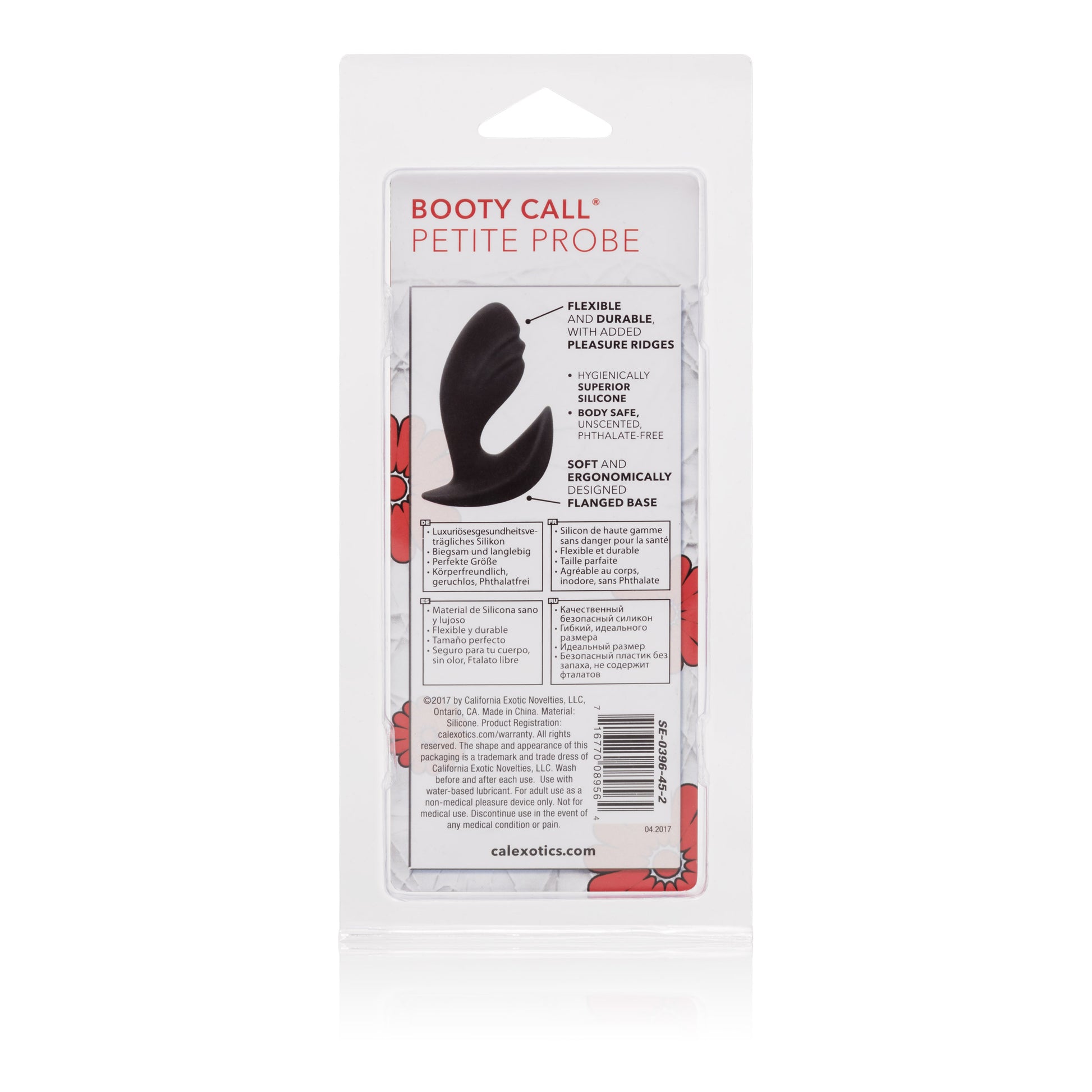 CalExotics Booty Call Petite Probe - Black - Flexible Silicone Anal Probe