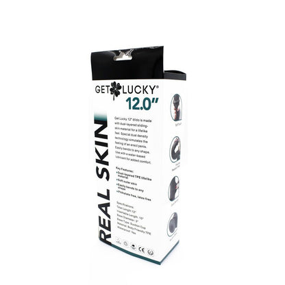 Real Skin 12 Dual Layer Dildo - Realistic Dark Brown Bendable Dildo