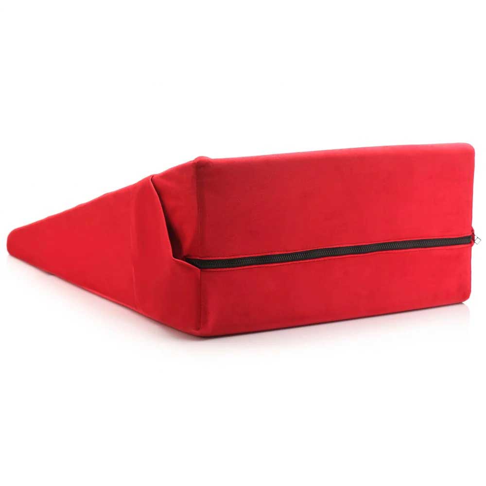 XR Brands Xl-Love Cushion Large Wedge Pillow - High-Density Foam - Red