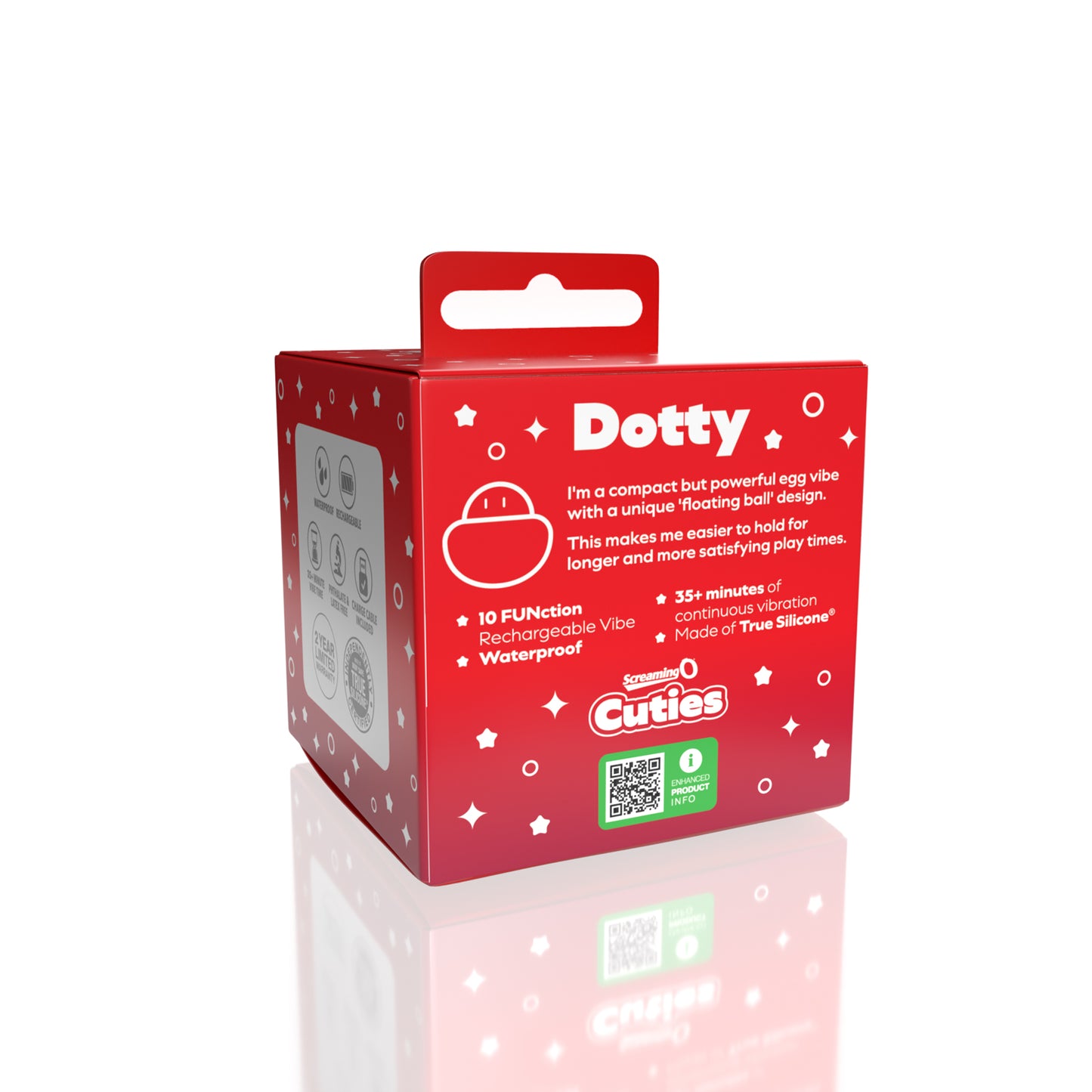 Screaming O Cuties Dotty Egg Vibrator - Dusty Rose - Rechargeable with 10 Functions