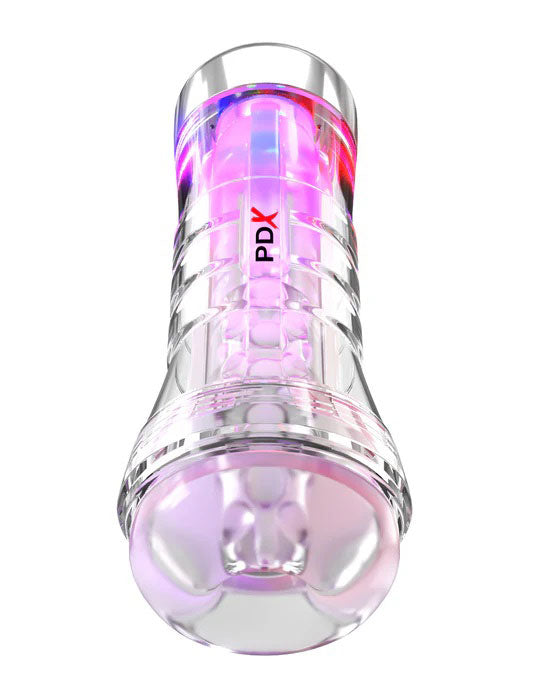 Pipedream Elite Viewtube XXL See-Thru Ez-Grip LED Stroker – Clear
