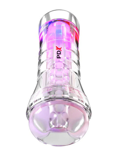 Pipedream Elite Viewtube XXL See-Thru Ez-Grip LED Stroker – Clear