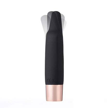 Aspen by Maia Toys 15-Function Rechargeable Wireless Flickering Tip Vibrator - Black
