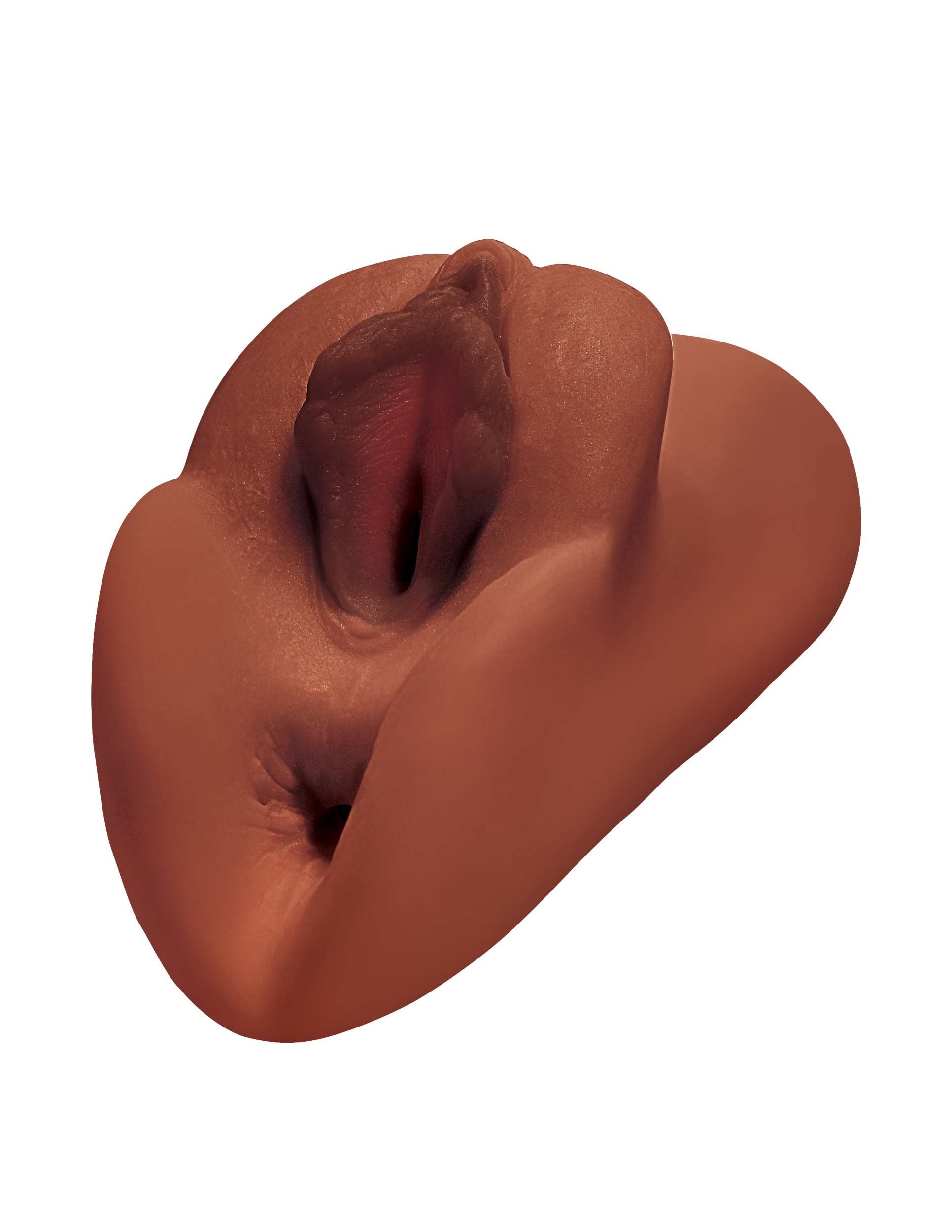 Pipedream Perfect Pussy Double Stroker - Realistic Brown Pocket Stroker