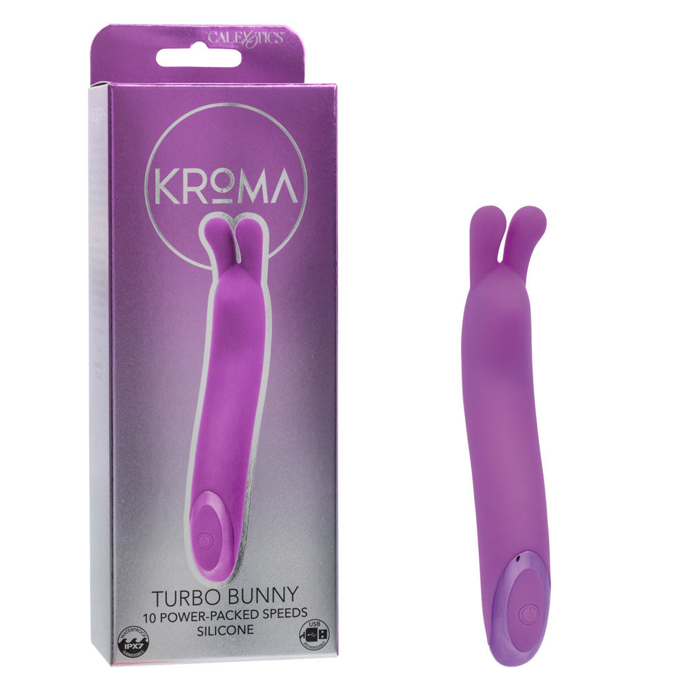 Kroma Turbo Bunny Mini Massager – Purple – Waterproof – Rechargeable