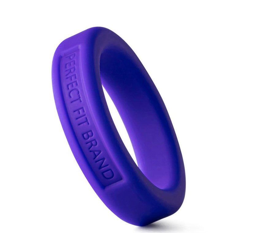 Perfect Fit Hefty Silicone-TPR Blend Penis Ring, 1.4 in (36 mm) Diameter – Purple