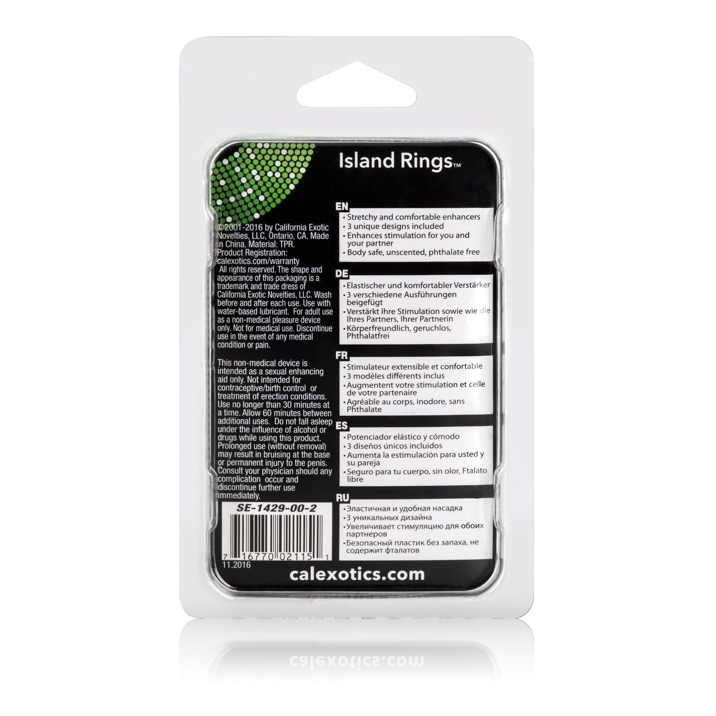 CalExotics Island Rings Beaded Rings – Clear – Waterproof