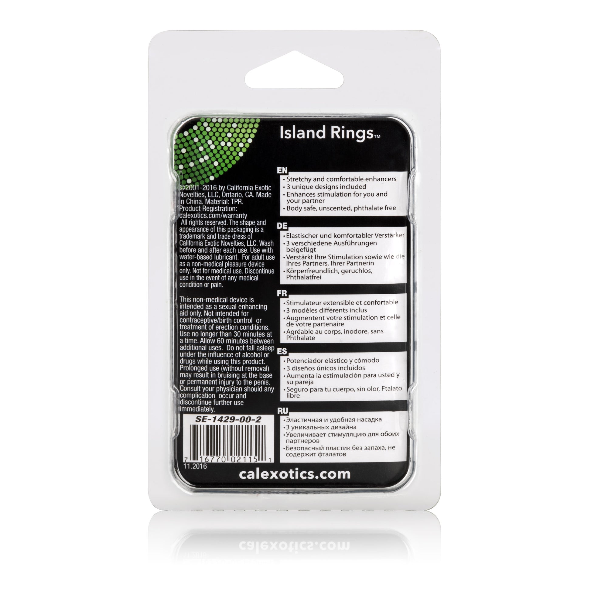 CalExotics Island Rings Beaded Rings – Clear – Waterproof
