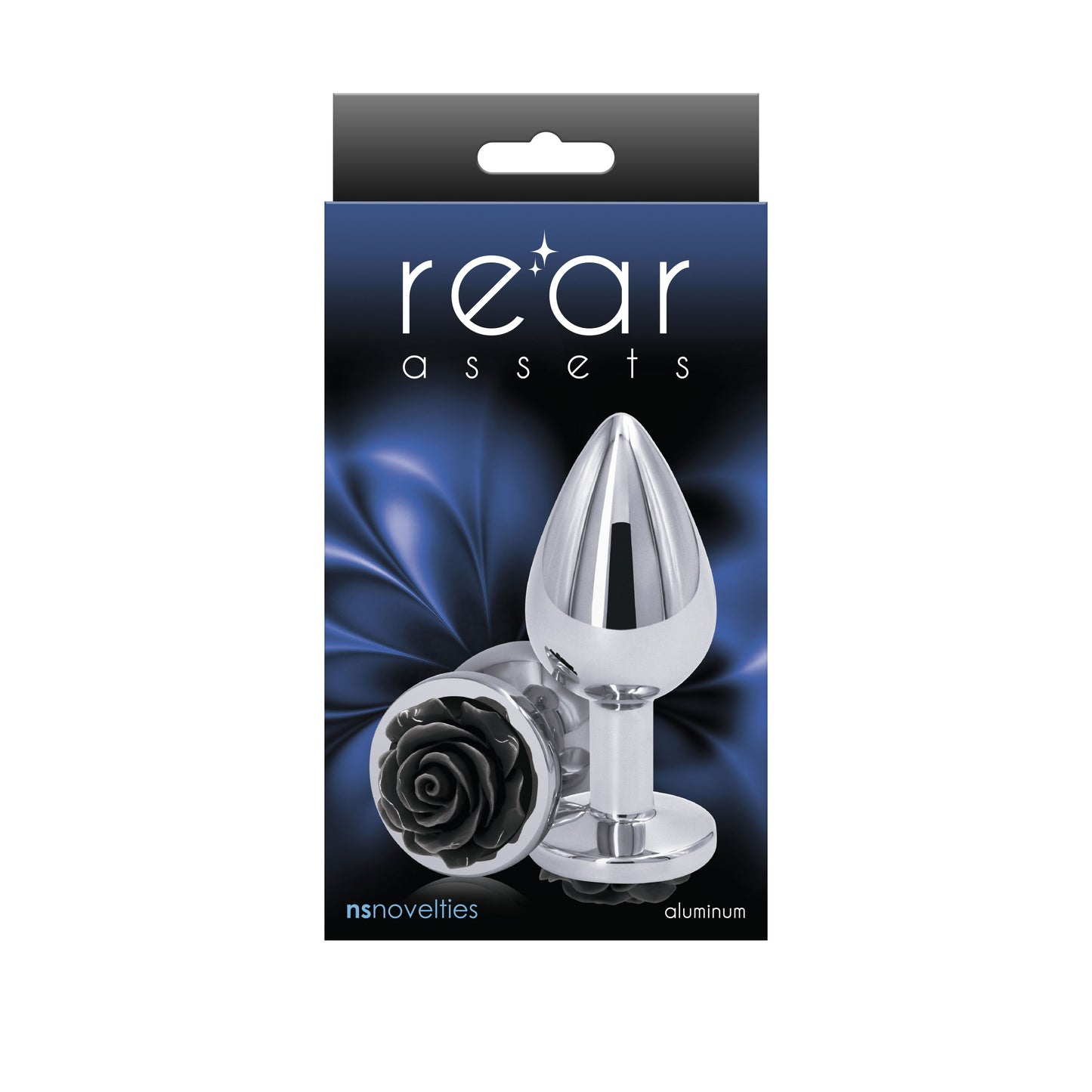Rear Assets Rose Medium Anal Toy – Black
