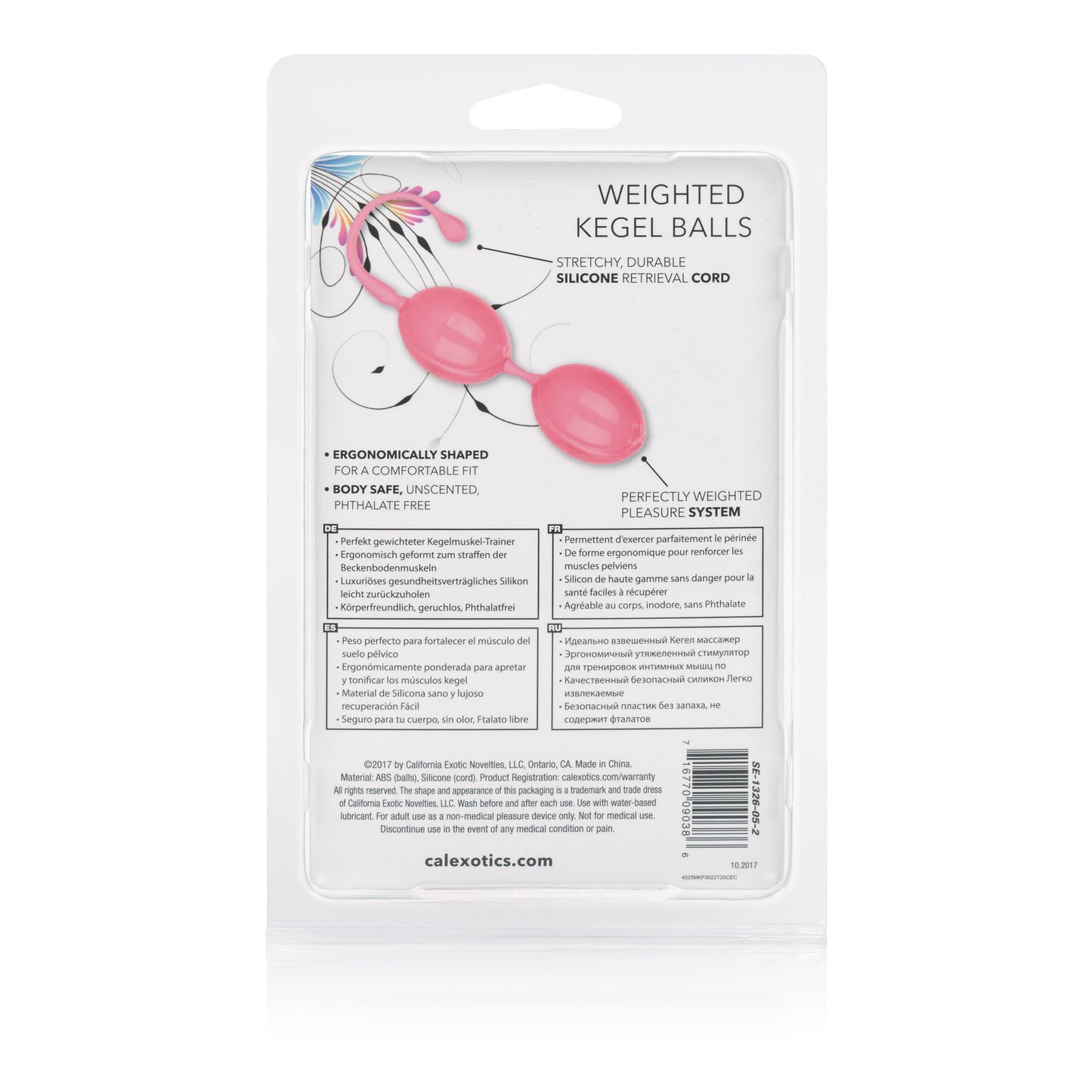 CalExotics Weighted Kegel Balls - Pink - Ergonomic Design for Comfortable Use