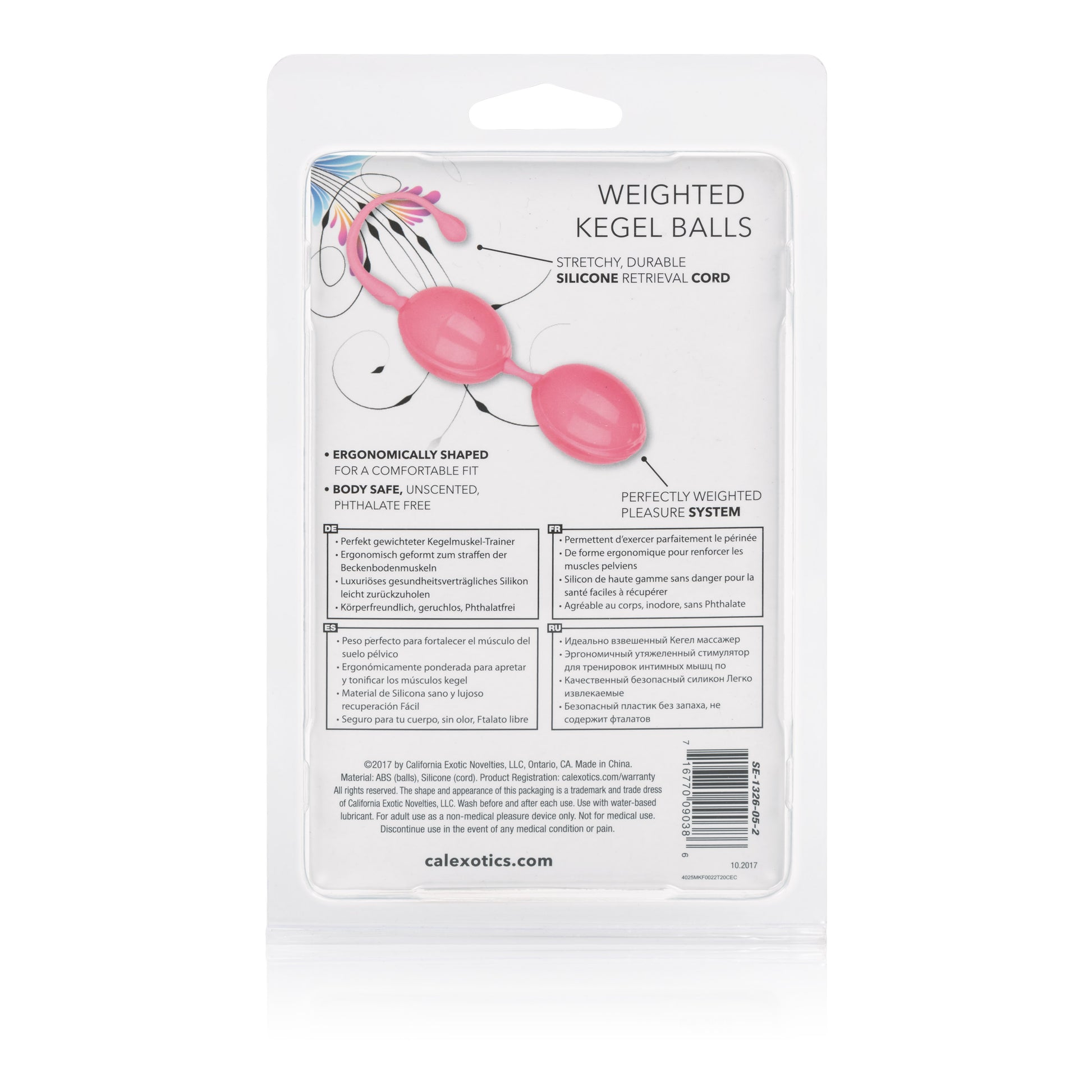 CalExotics Weighted Kegel Balls - Pink - Ergonomic Design for Comfortable Use
