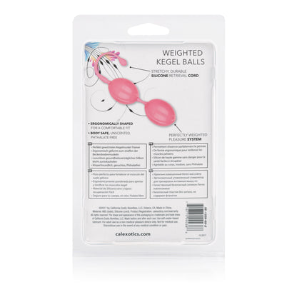 CalExotics Weighted Kegel Balls - Pink - Ergonomic Design for Comfortable Use