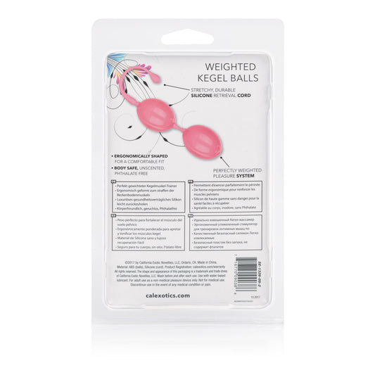 CalExotics Weighted Kegel Balls - Pink - Ergonomic Design for Comfortable Use