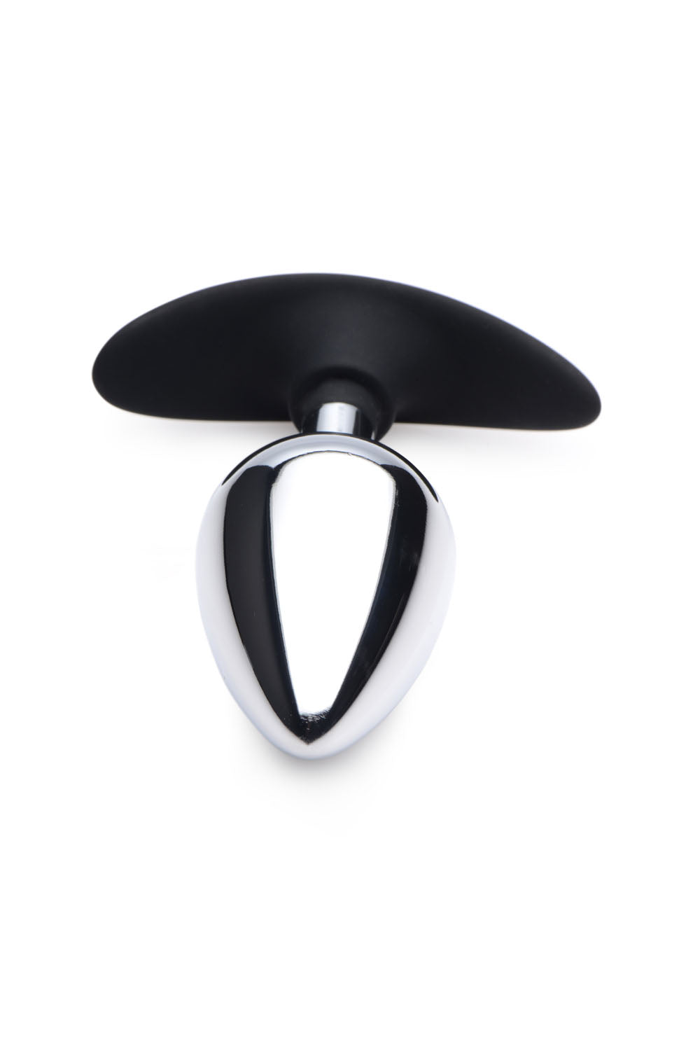 XR Brands Dark Invader Large Metal and Silicone Anal Plug – Silver