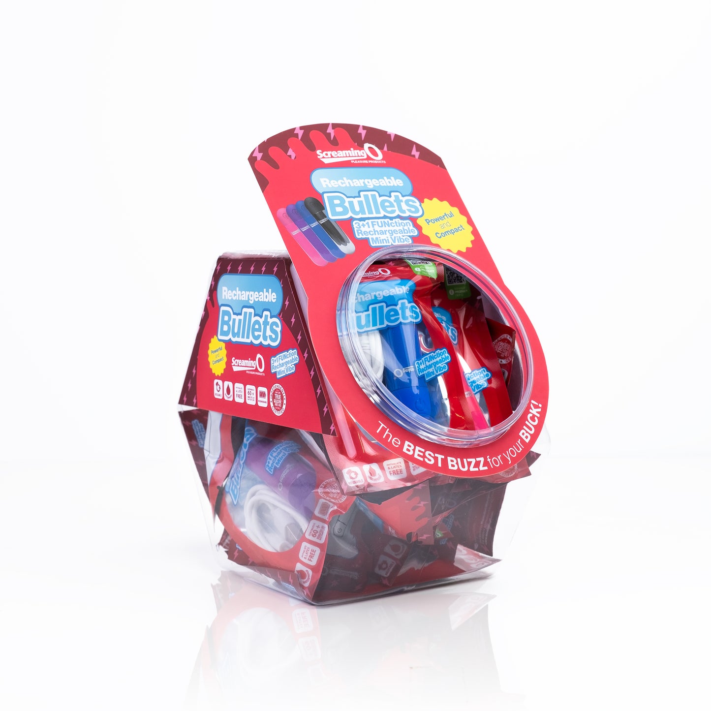 Screaming O Rechargeable Bullets in Candy Bowl - Assorted