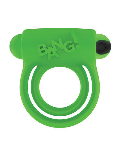 XR Brands Glow in the Dark Cock Ring – Green – USB Rechargeable, Waterproof, 28 Vibration Patterns