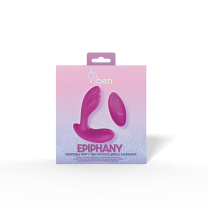 Epiphany Dual Motor Clitoral Rollerball Panty Vibe - Berry