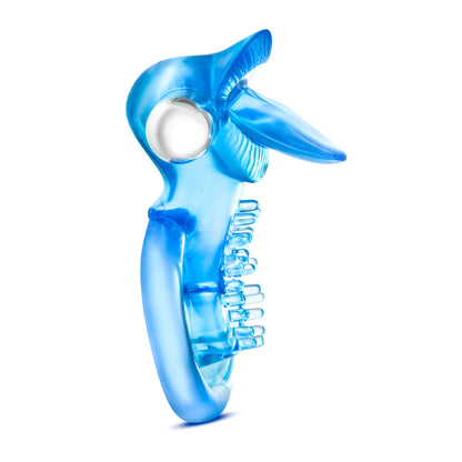 Blush Novelties 10 Function Vibrating Tongue Ring - Blue