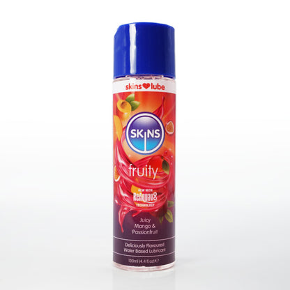Skins Fruity Water-Based Lubricant – Juicy Mango & Passion Fruit – 4.4oz