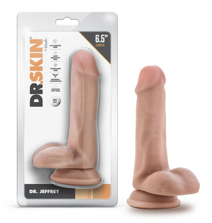 Dr. Skin Dr. Jeffrey 6.5 Inch Dildo with Suction Cup - Beige