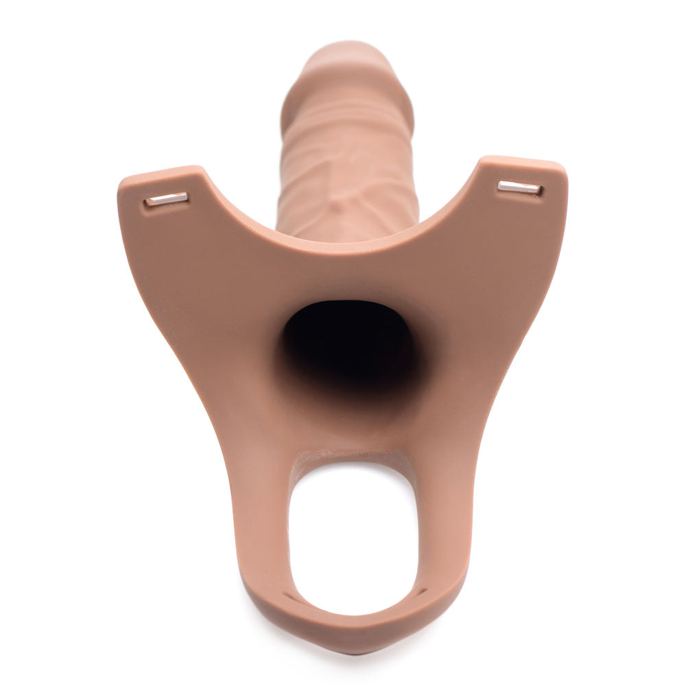 XR Brands Hollow Silicone Dildo Strap-on – Flesh, Realistic Design