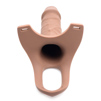 XR Brands Hollow Silicone Dildo Strap-on – Flesh, Realistic Design