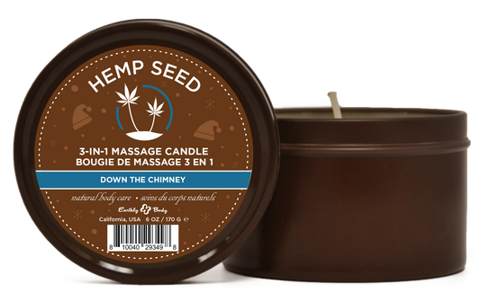 Hemp Seed 3-in-1 Massage Candle Down the Chimney 6oz/ 170 G