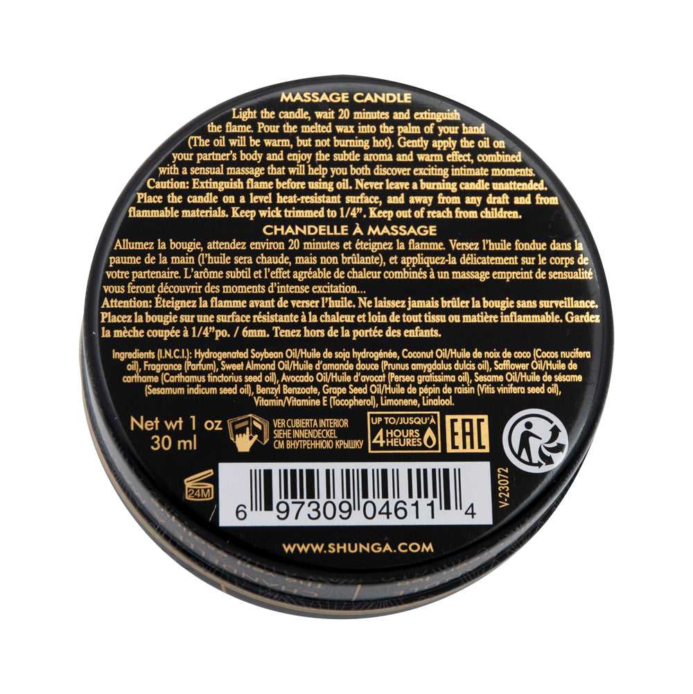 Shunga Mini Massage Candle - Zenitude - Massage Oil - Exotic Green Tea - 1 Fl. Oz.