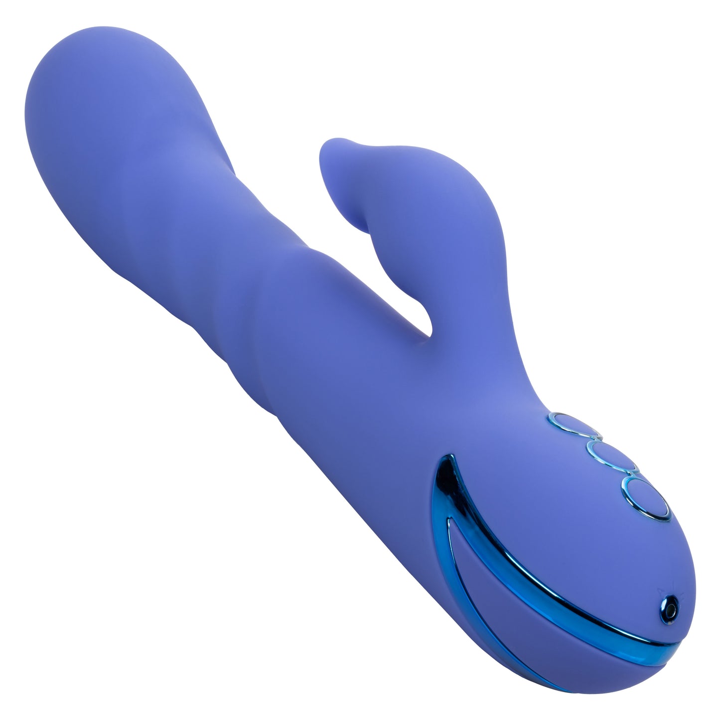 CalExotics L.A. Love Massager with Suction and Thrusting Action – Blue
