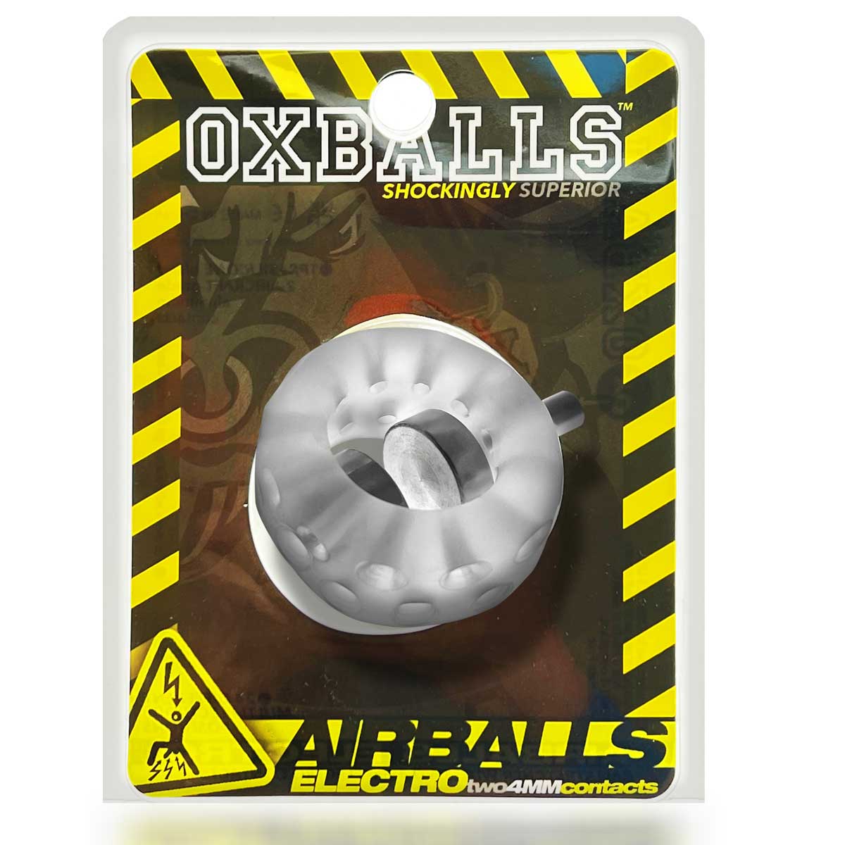 Oxballs AirBalls Electro Ballstretcher with Two 4mm Electro Contacts - Clear Ice