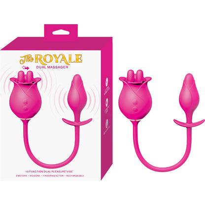 Nasstoys Royale Dual Massager – Pink – Rechargeable with Multi-Function Vibrations