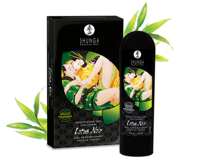 Shunga Lotus Noir Sensitizing Gel for Lovers - External Use - Cooling Effect - 2 Fl. Oz.