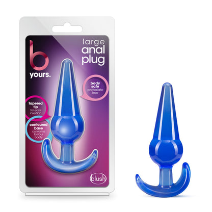 B Yours Large Anal Plug - Designed for Optimal Comfort - Blue
