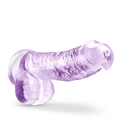 Blush Naturally Yours 6 Inch Crystalline Dildo - Amethyst - Life-Like Design